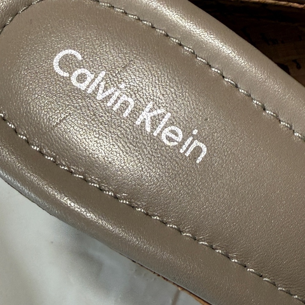 Calvin Klein Evah Napa Cork Wedge Heels - Picture 8 of 15